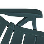 vidaXL Chaises inclinables de jardin 4 Pièces Plastique Vert