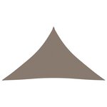 vidaXL Voile de parasol tissu oxford triangulaire 3 5x3 5x4 9 m taupe