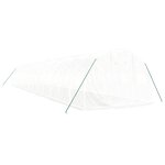 vidaXL Serre avec cadre en acier blanc 42 m² 14x3x2 m