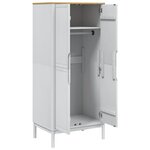 vidaXL Garde-robe FLORO blanc 77x53x171 cm bois massif de pin