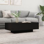 vidaXL Table basse noir 100x49 5x31 cm bois d'ingénierie