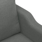 vidaXL Canapé à 2 places Gris foncé 120 cm Tissu
