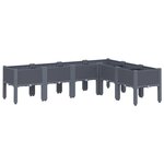 vidaXL Jardinière avec pieds gris 160x120x42 cm PP
