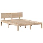 vidaXL Lit bibliothèque sans matelas 140x200 cm bois massif de pin
