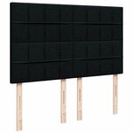 VidaXL Cadre de lit ottoman avec matelas noir 140x190 cm tissu