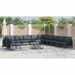 vidaXL Ensemble de canapé de jardin 12 Pièces Anthracite Acier