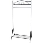 vidaXL Portant à vêtements Noir Acier