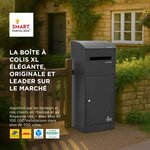 Boîte à colis Extra-Large Noir 1 porte Couvercle incliné Acier galvanisé SMART PARCEL BOX™