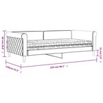 vidaXL Lit de jour avec matelas bleu 100x200 cm velours
