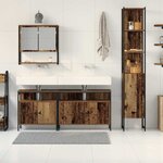 vidaXL Armoire de salle de bain avec évier intégré - Look bois ancien