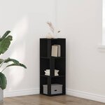 vidaXL Étagères d'angle Chêne noir 33 x 33 x 100 cm Bois d'ingénierie