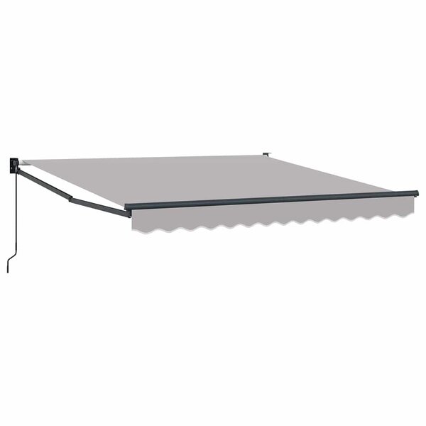 vidaXL Auvent Rétractable Gris clair 350 x 250 cm tissu