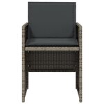 vidaXL Ensemble à manger de jardin 5 Pièces coussins gris résine tressée