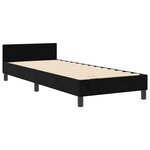 vidaXL Lit à ressorts avec tête de lit Noir 80 x 200 cm Velours