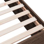 vidaXL Cadre de lit chêne marron 135x190 cm bois d'ingénierie