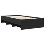 vidaXL Cadre de lit sans matelas noir 90x200 cm bois d'ingénierie