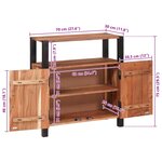 vidaXL Buffet Marron 70 x 30 x 75 cm Bois d'acacia massif