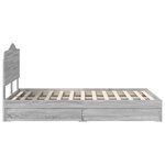 vidaXL Lit de Rangement Gris Sonoma 135 x 190 cm Bois d'ingénierie