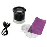 Loupe à poser LED/UV avec grossissement 30x.