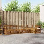 vidaXL Ensemble de canapé d'angle 6 Pièces Naturel Bois d'Acacia Massif