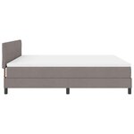vidaXL Lit à ressorts avec matelas avec LED Taupe 180 x 200 cm tissu