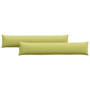 vidaXL Coussins de canapé 2 pc tissu Vert clair 200 x 40 cm