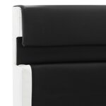 vidaXL Cadre de lit avec LED Noir Similicuir 90x200 cm