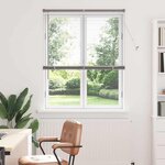 vidaXL Store de Fenêtre avec des rideaux Manuel Argent Aluminium
