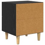 vidaXL Cabinet de chevet avec tiroir Chêne noir 40 x 35 x 47.5 cm