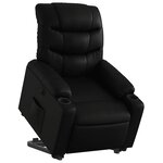 vidaXL Fauteuil inclinable Noir Similicuir