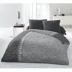 Parure de couette Microfibre - Gris - 220 x 240 cm