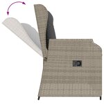 vidaXL Banc de jardin Gris clair polyrotin