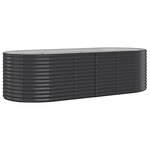 vidaXL Lit surélevé de jardin Acier enduit de poudre Anthracite