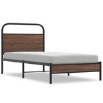 vidaXL Cadre de lit sans matelas 100x200 cm chêne marron