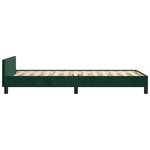 vidaXL Cadre de lit sans matelas vert foncé 100x200 cm velours