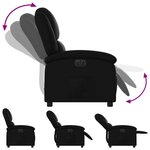 vidaXL Fauteuil inclinable électrique Noir Similicuir