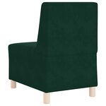 vidaXL Canapé modulaire sans accoudoirs Vert foncé 55 cm Velours