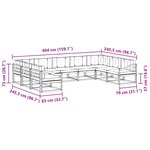 vidaXL Ensemble de canapés d'extérieur 9 Pièces Naturel et Anthracite