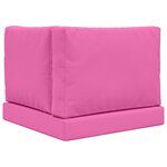 vidaXL Coussin de canapé d'extérieur 3 Pièces Rose Polyester