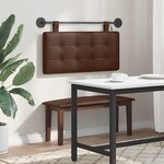 vidaXL Tête de lit suspendue Avec lumière LED Marron Simili cuir