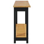 VidaXL Table console EKAI Noir 112 x 35 x 76 cm Bois de pin massif