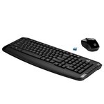 Hp clavier + souris wifi 300 3ml04aa - noir