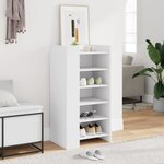 vidaXL Armoire à chaussures blanc 52x37 5x100 cm bois d'ingénierie