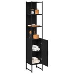 vidaXL Armoire de salle de bain Chêne noir 33 x 33 x 185 5 cm