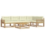 vidaXL Ensemble de canapés d'extérieur 6 Pièces Blanc et crème