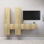 vidaXL Ensemble de meubles TV 7 Pièces Chêne sonoma Bois d'ingénierie