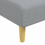 vidaXL Chaise longue gris clair tissu