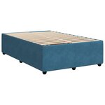 vidaXL Sommier à lattes de lit et matelas bleu 120x200 cm velours