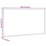 vidaXL Tableau blanc magnétique avec cadre bois de pin massif 100x55cm