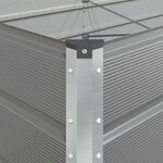 vidaXL Jardinière Gris clair 195 x 100 x 45 cm Acier galvanisé
